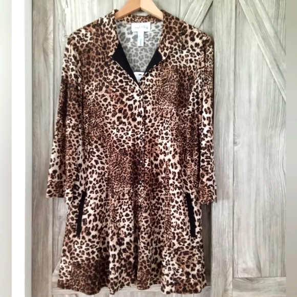 Joseph Ribkoff Leopard Print Tunic Top 16 - Picture 2 of 8